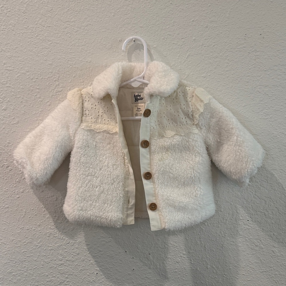 Charming White Kids Puffer Jacket